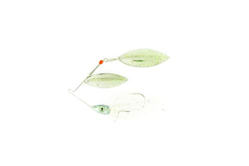 Nichols Lures Pulsator Metal Flake Double Willow Spinnerbait - color: Crystal Nickel Green, size: 1/2-Ounce