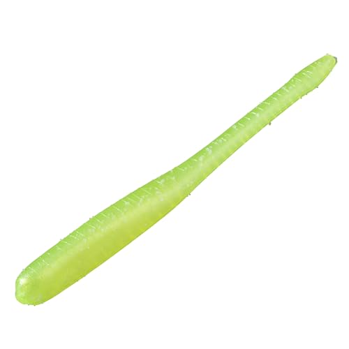 Drop Worm - 4" - Finesse Smallmouth Bass Fishing - Dropshot - Ultra Realistic - Matte Finish - Neutral Buoyant Soft Plastic - color: Meltdown