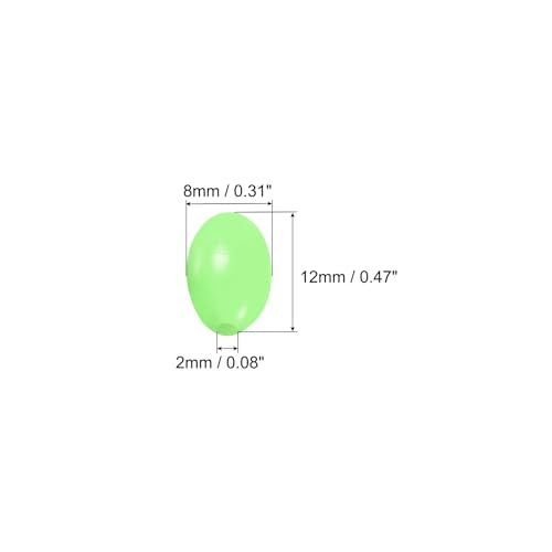 PATIKIL Glow Fishing Beads Soft Plastic Oval Rubber Luminous Fishing Bait Eggs Rig Bead Tackle Lures Accessories with Storage Box - color: Green, size: 12x8mm