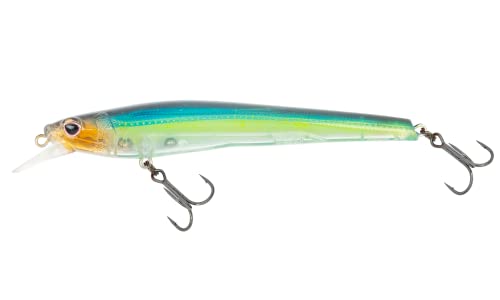 Nomad Design Shikari Fishing Lures, Premium Long-Casting, Shallow Diving, Slow Floating Jerkbait, for Inshore Freshwater Species Such as Bass, to Walleye, to Pike and Musky, 115 SUS FR 4-1/2" 1/2oz - size: 3 3/4" - 3/8 oz, style: Sexy Stream