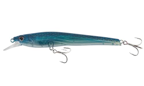 Nomad Design Shikari Fishing Lure, Long-Casting, Shallow Diving Slow Floating Jerkbait for Inshore Saltwater Species Such as Snook, Redfish, Striped Bass, Seatrout - style: Natural Candy Pilchard, 3 3/4 Inch - 2/5 Oz