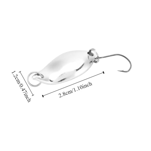 20Pcs Spoon Fishing Lures Kit – Metal Wobbler Baits with Single Hooks for Trout, Bass, Panfish in Freshwater & Saltwater Fishing - size: Silver-2.5g