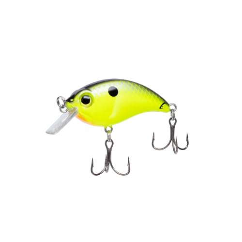 Bill Lewis ATV Squarebill Crankbait Fishing Lifelike Freshwater & Saltwater Lure with Mustad Triple Grip Hooks - color: Chartreuse Shiner