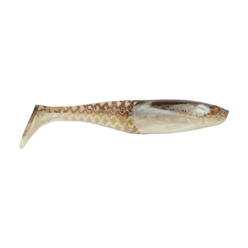 Berkley PowerBait Paddlin' PowerStinger Fishing Soft Bait - color: Green Pumpkin Pearl White, size: 3 1/2"