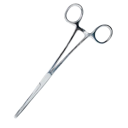 ADROIT 8" Straight Tip Hemostat Forceps | Stainless Steel Design | Small Teeth On Jaws | Locking Mechanism Built in | Great for Sewing, Fishing, Jewelry Making - size: 8", style: Straight