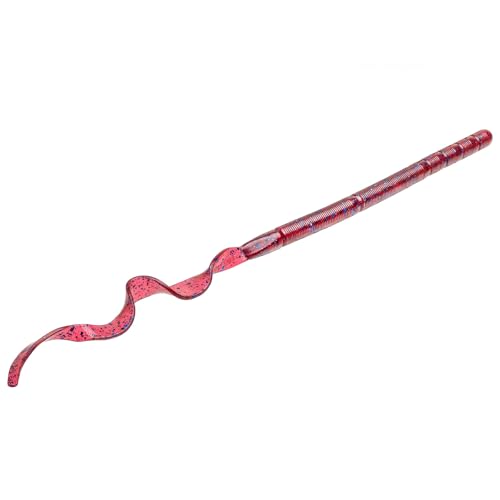 Strike King KVD Zeus Worm Fishing Lure, Soft Plastic Worm, Perfect Plastics Pouring System, Swimming Action, Coffee Scent, 7-Pack - color: Plum