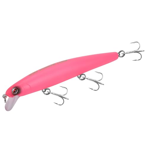 LITTMA California Surf Fishing Lures Saltwater Jerkbait Crankbait Surf Minnow 110/125 - Metallic Sardine Super Glow & Pearl Pink Belly Glow Lures for Halibut & Striper Fishing - color: Halibut killer, size: 110mm - 5/8oz