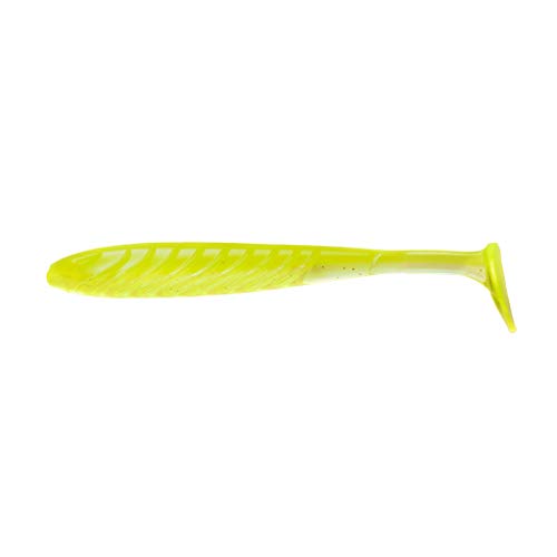 YUM Pulse 4 1/2 Inch Soft Plastic Paddle Tail Swimbait - style: Chartreuse Clear Shad