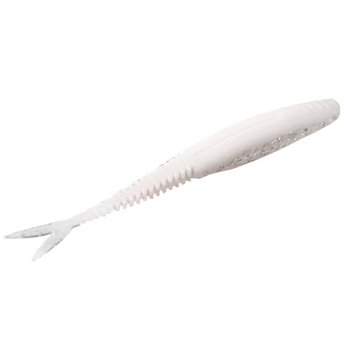 Strike King Mach Skooler Fishing Lure, Soft Plastic Jerkbait, Heavily Salted, Sleek Design, Erratic Action - color: MACH Flash, size: 5"