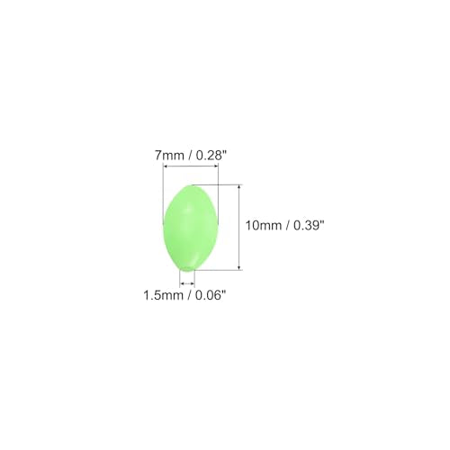PATIKIL Glow Fishing Beads Soft Plastic Oval Rubber Luminous Fishing Bait Eggs Rig Bead Tackle Lures Accessories with Storage Box - color: Green, size: 10x7mm