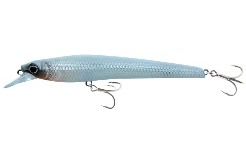 Nomad Design Shikari Fishing Lure, Long-Casting, Shallow Diving Slow Floating Jerkbait for Inshore Saltwater Species Such as Snook, Redfish, Striped Bass, Seatrout - style: Arctic Sunset, 3 3/4 Inch - 2/5 Oz