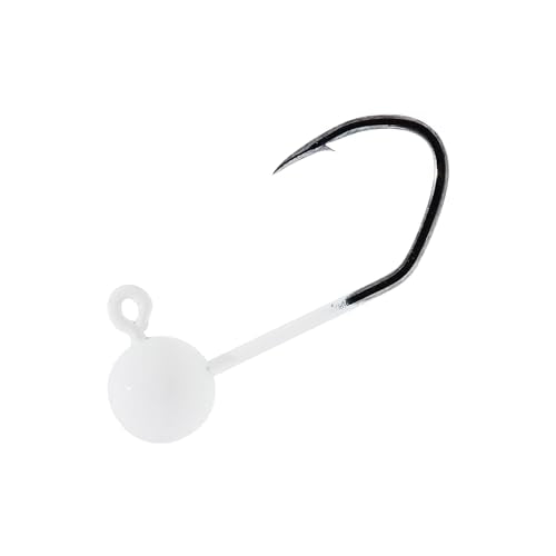 Fly Tying Sickle Jig Heads - color: White, size: 1/8 OZ 50PCS
