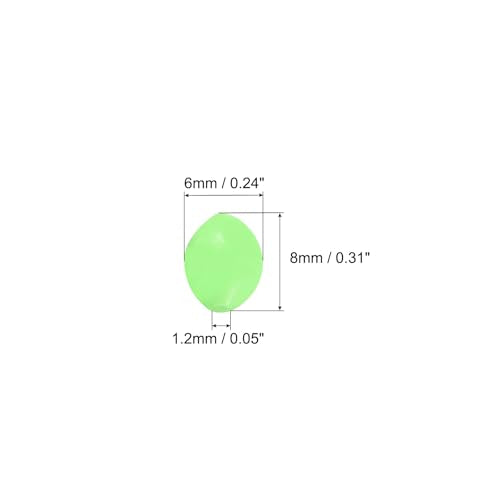 PATIKIL Glow Fishing Beads Soft Plastic Oval Rubber Luminous Fishing Bait Eggs Rig Bead Tackle Lures Accessories with Storage Box - color: Green, size: 8x6mm