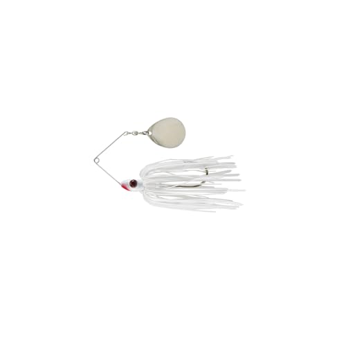 Luck E Strike Redman Spinner Bait by Jimmy Houston, 3/8 Ounce Colorado Spinnerbait - color: White