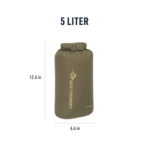 Sea to Summit Lightweight Dry Bag, Multi-Purpose Dry Storage - color: Olive Green, style: 5 Liter
