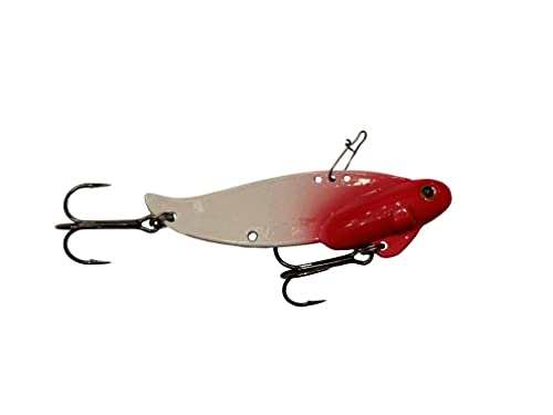 1oz - Blitz Blade - Blade Bait - color: Red/White