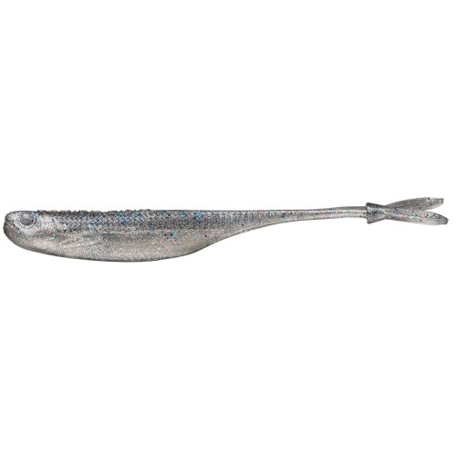 Strike King Spotlight Split Minnow Fishing Lure, Soft Plastic Jerkbait, 8-Pack - color: Smokey Shad, size: 4"