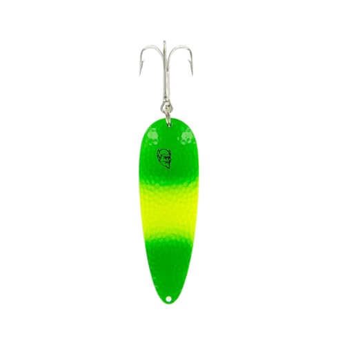 Dardevle Dardevlet Brass Back 3/4 oz Fishing Spoons - color: Lemon Lime