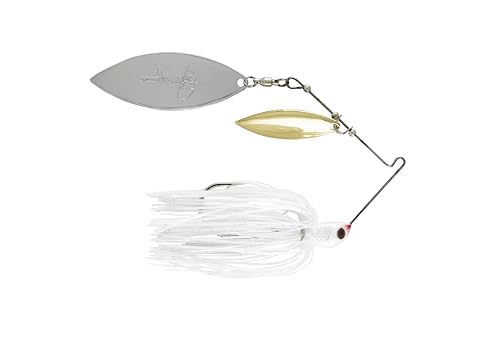 Luck E Strike Jimmy Houston Legends Spinner Bait with Willow Blades - color: White, size: 3/8 OZ
