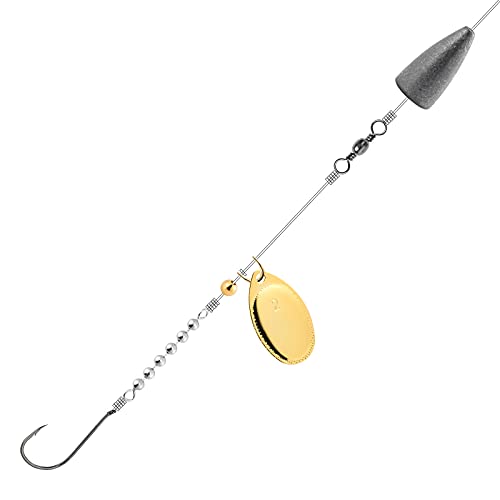 Dr.Fish 20 Pack Fishing Bead Chain Swivels Stainless Steel High Speed Trolling Swivels Fishing Tackle Rig Fishing Gear Freshwater Saltwater Salmon Walleye - size: 4 bead, 1/8"