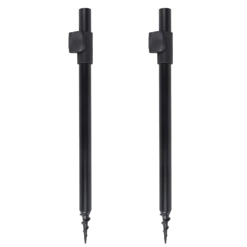 Fishing Rod Holder - Telescopic Aluminum Alloy Bank Stick for Bite Alarms, 11.8-20in Extending Rod Rest for Carp & Coarse Fishing on Lakes & Rivers‌