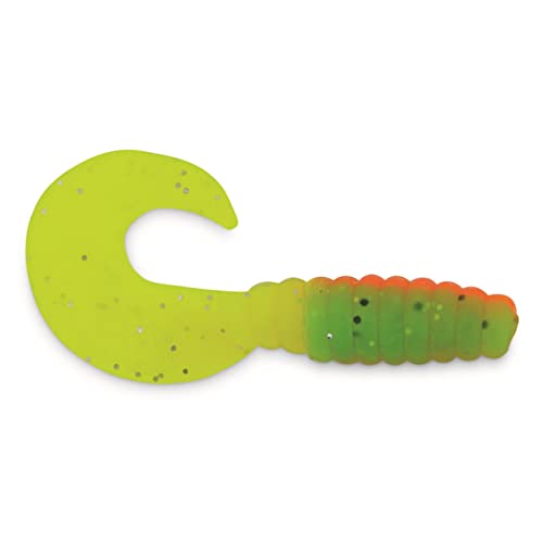 Berkley PowerBait Power Grubs Fishing Soft Bait - color: Natural Chartreuse, size: 2" (20 Count)