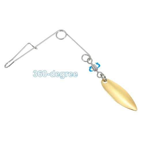 PATIKIL Fishing Spinnerbait Wire with Blade, Willow Leaf - size: Large