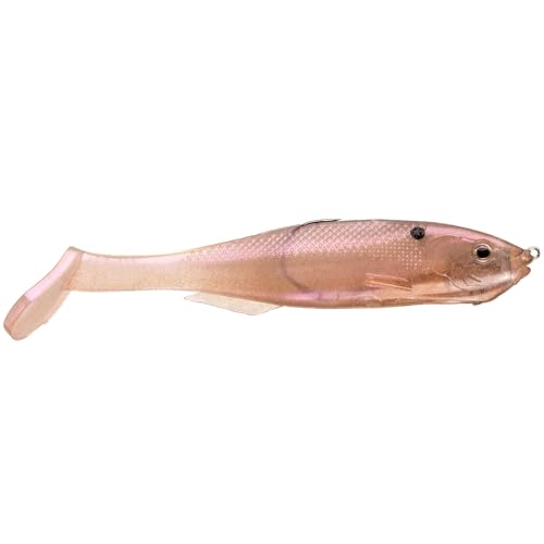 Strike King Final Copy Weedless Fishing Lure, Pre-Rigged Soft Plastic Swimbait - color: Crystal Shad, size: 4.75"