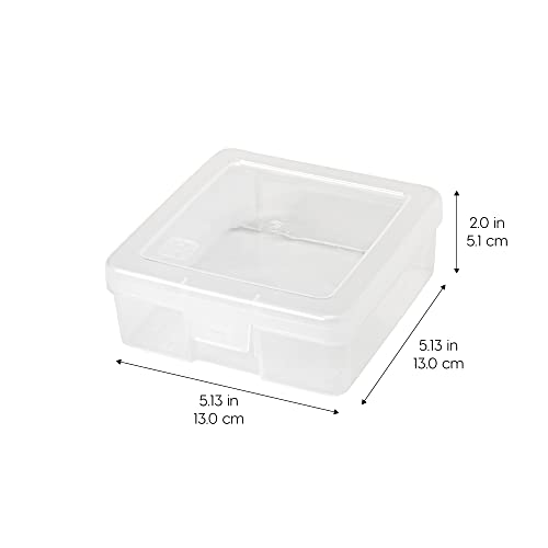 IRIS USA Clear Storage Cases, 18-Pack, |Made in USA|, Plastic Bead Organizing Containers with Snap Lid for Arts, Crafts, Ephemera, Stickers, & Dance Cheer, Clear - Small - size: 18 - Pack, style: Small