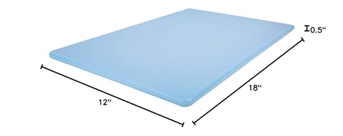 18 x 12 Large Blue Plastic Cutting Board for Fish, Seafood, Shellfish - 1/2 Inch Thick HDPP, NSF and Commercial Grade - color: Blue