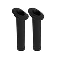 MARINE CITY Flush Mount Fishing Rod Holder 30 Degree Polypropylene, Durable, Lightweight, Easy Access for Fishing, Fits 2" Hole, Ideal for Kayaks, Boats and Yachts - color: Black, style: 2 Pcs