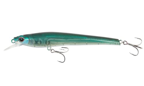 Nomad Design Shikari Fishing Lure, Long-Casting, Shallow Diving Slow Floating Jerkbait for Inshore Saltwater Species Such as Snook, Redfish, Striped Bass, Seatrout - style: Olive Back Pilchard, 5 3/4 Inch - 1 Oz