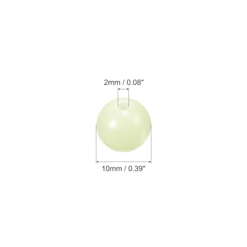 PATIKIL Glow Fishing Beads Plastic Round Rubber Luminous Fishing Bait Eggs Rig Bead Tackle Lures Accessories with Box - color: White, size: 10mm