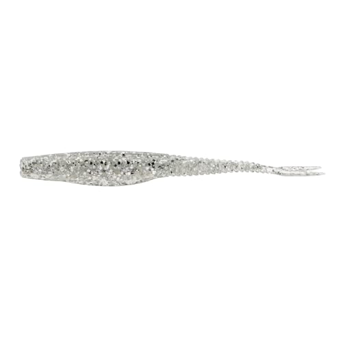 Strike King Mach Skooler Fishing Lure, Soft Plastic Jerkbait, Heavily Salted, Sleek Design, Erratic Action - color: Carolina Chrome, size: 4"