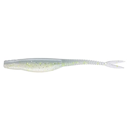 Strike King Mach Skooler Fishing Lure, Soft Plastic Jerkbait, Heavily Salted, Sleek Design, Erratic Action - color: Sexy Shad, size: 5"
