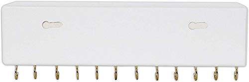 SANY DAYO HOME Jewelry Organizer with 24 Hooks and Cosmetics Shelf, 12 x 3 x 4 inches Wall Mounted Rustic Pine Wood Holder for Necklaces and Bracelets, Suitable for Kids and Adults (Retro White) - color: 24 Hooks Retro White