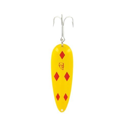 Dardevle Dardevlet Brass Back 3/4 oz Fishing Spoons - color: Five of Diamonds