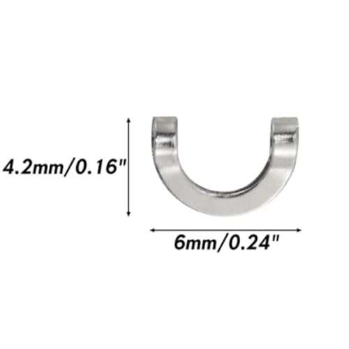100 Pack Folded Fishing Spinner Clevises, Spinners Fishing Lure Making Accessories for Walleye Rig Alabama Rig