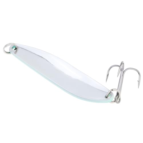 5pcs Luminous Fishing Spoons Metal Lures Hard Baits, Spinnerbaits Fish Fishing Lure Jig Glow for Salmon Bass Trout