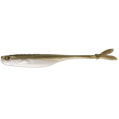 Strike King Spotlight Split Minnow Fishing Lure, Soft Plastic Jerkbait, 8-Pack - color: Slick, size: 3"