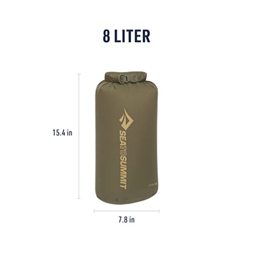 Sea to Summit Lightweight Dry Bag, Multi-Purpose Dry Storage - color: Olive Green, style: 8 Liter