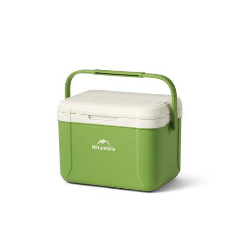 Naturehike 5.3/15/19 QT Hard Cooler, Insulated Ice Chest Box, Portable Ice Retention Cooler for Beach Camping Picnic Fishing Barbecue - color: Green, size: 5.3QT