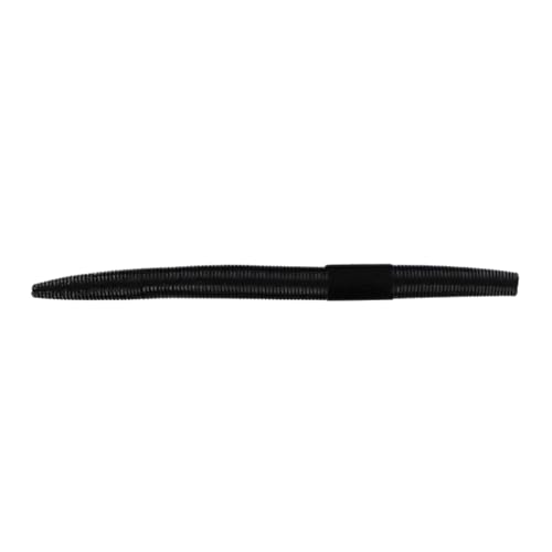 Moose Baits 5" Stickbaits | Worms for Bass Fishing - Premium Stick Bait, Wacky Worms/Soft Plastic Largemouth Bass Rubber Worms, 10 Count Fishing Worms Perfect for Bass Fishing Kit - color: Black
