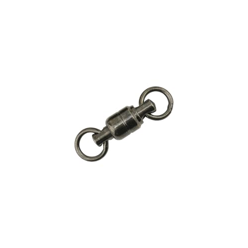 AFW Solid Brass Ball Bearing Fishing Swivels with Double Welded Rings - Patented Bullet Shaped Head for Reduced Water Resistance, Black Finish, Fishing Tackle, Up to 660lb Test - size: Size #5, 230 lb test, 4 pc