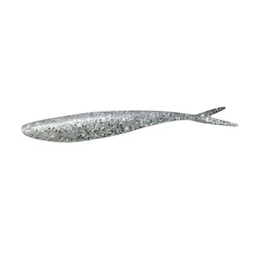 Lunker City Fishing 4.5" Freaky Fish Split Tail Soft Plastic Minnow Bass Lure Stick Bait Shad Jerkbait, 8 Per Bag, Made in The USA - color: 104 Chrome