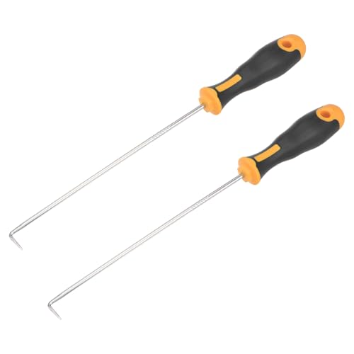 uxcell 90 Degree Pick Hook 9.84" Puller Remover Removal Tool for Oil Seal/O-rings, Gasket, Hose 2Pcs