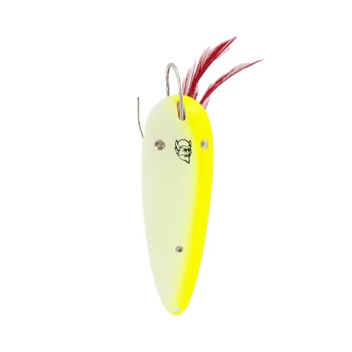 Dardevle Dardevlet Weedless Nickel Back 3/4 oz Fishing Spoons - color: Glow Yellow