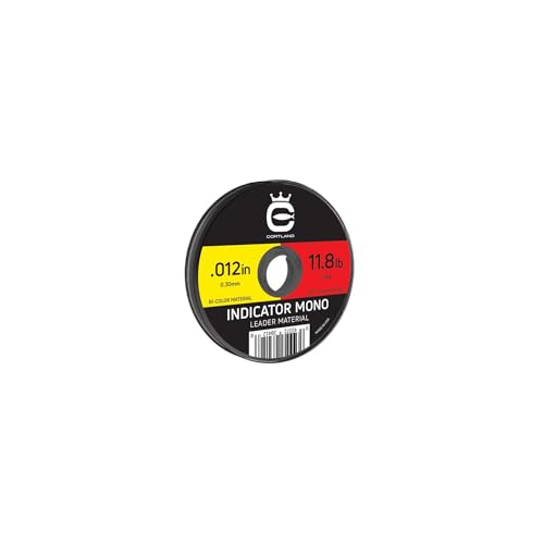 Cortland Indicator Mono Leader Material Fly Fishing - color: Bi-Color (Red/Yellow), size: 0.013" / 12.4 lb