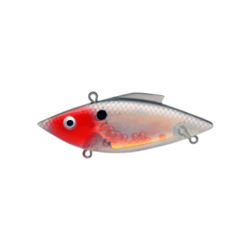 Bill Lewis Lures Lifelike Vibrations Rat-L-Trap 1/2 OZ Lipless Crankbait Fishing Wobble Sinking Lure for Black Bass, Trout, Walleye, Pike, Salmon - color: Bleeding NOVA Transparent