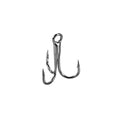 PATIKIL Treble Fish Hooks, Carbon Steel Sharp Round Bend Hook Triple Barbed Hook for Freshwater Saltwater - color: Black, size: 11mm/0.43"